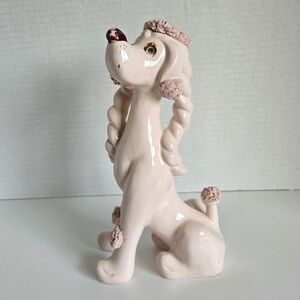Vintage Pink Poodle Figurine, unusual find